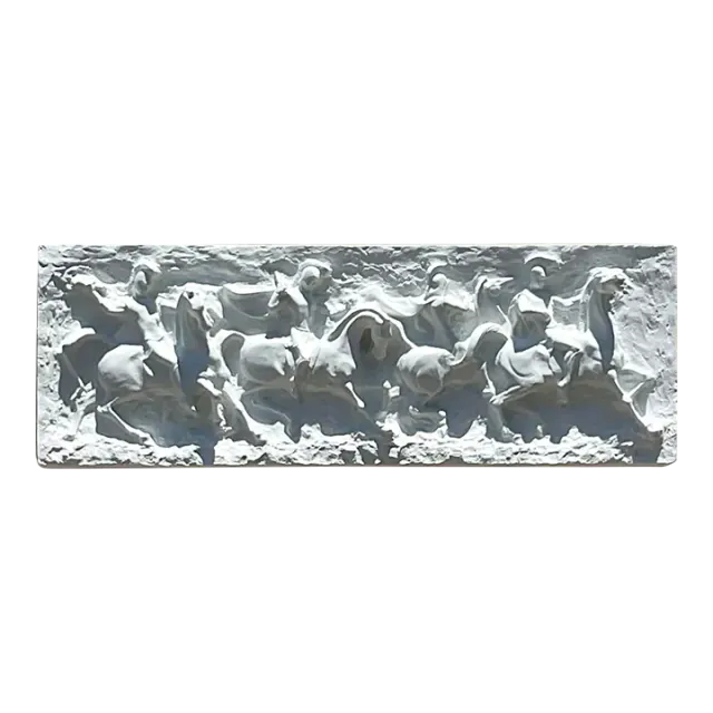 Vintage Mid-Century Modern Segura Painted Fiberglass Gladiator Wall Relief — additional photo 2
