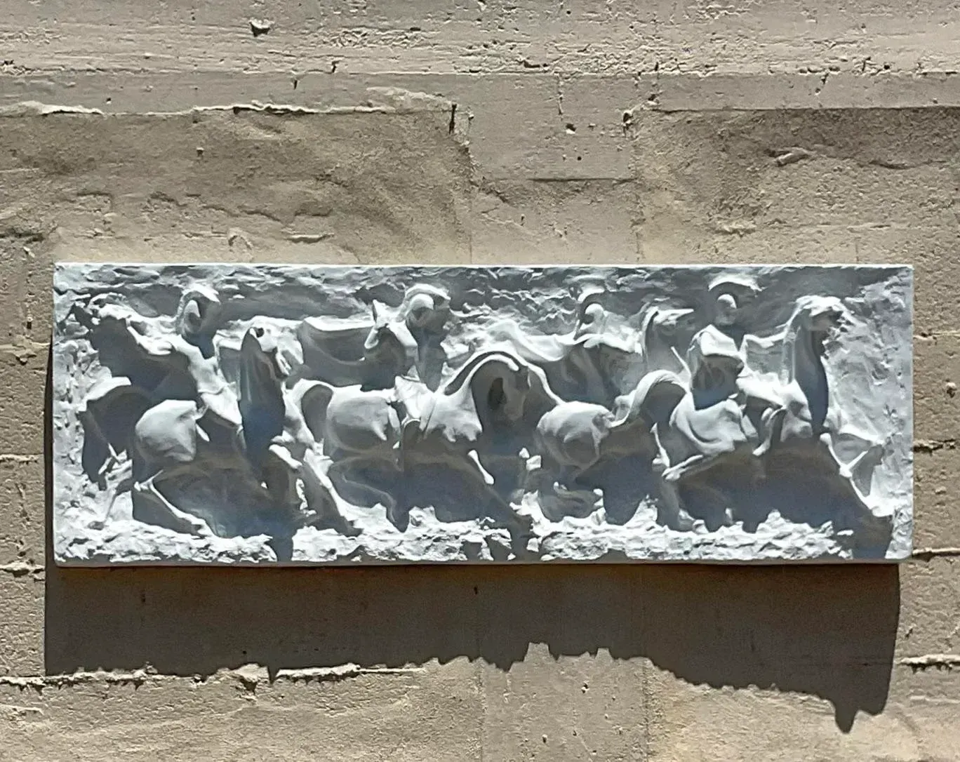 Vintage Mid-Century Modern Segura Painted Fiberglass Gladiator Wall Relief — additional photo 5