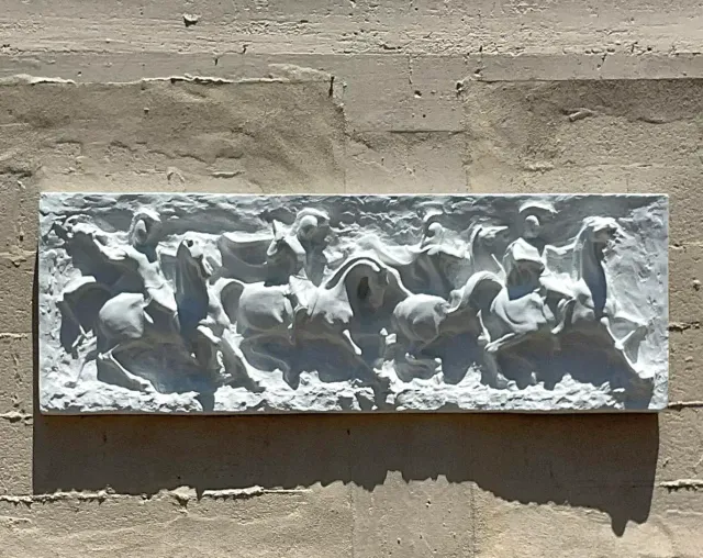 Vintage Mid-Century Modern Segura Painted Fiberglass Gladiator Wall Relief — additional photo 5