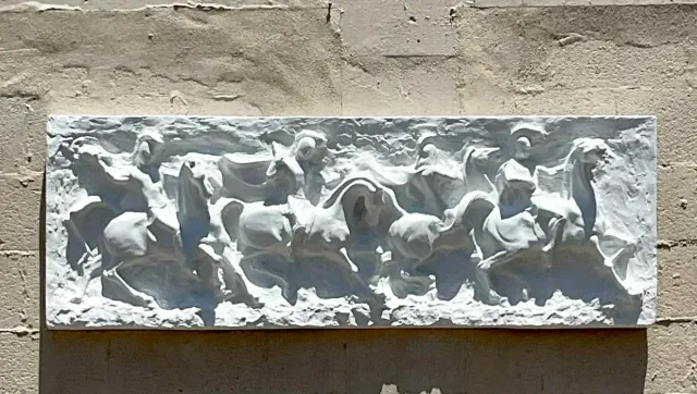 Vintage Mid-Century Modern Segura Painted Fiberglass Gladiator Wall Relief — additional photo 6