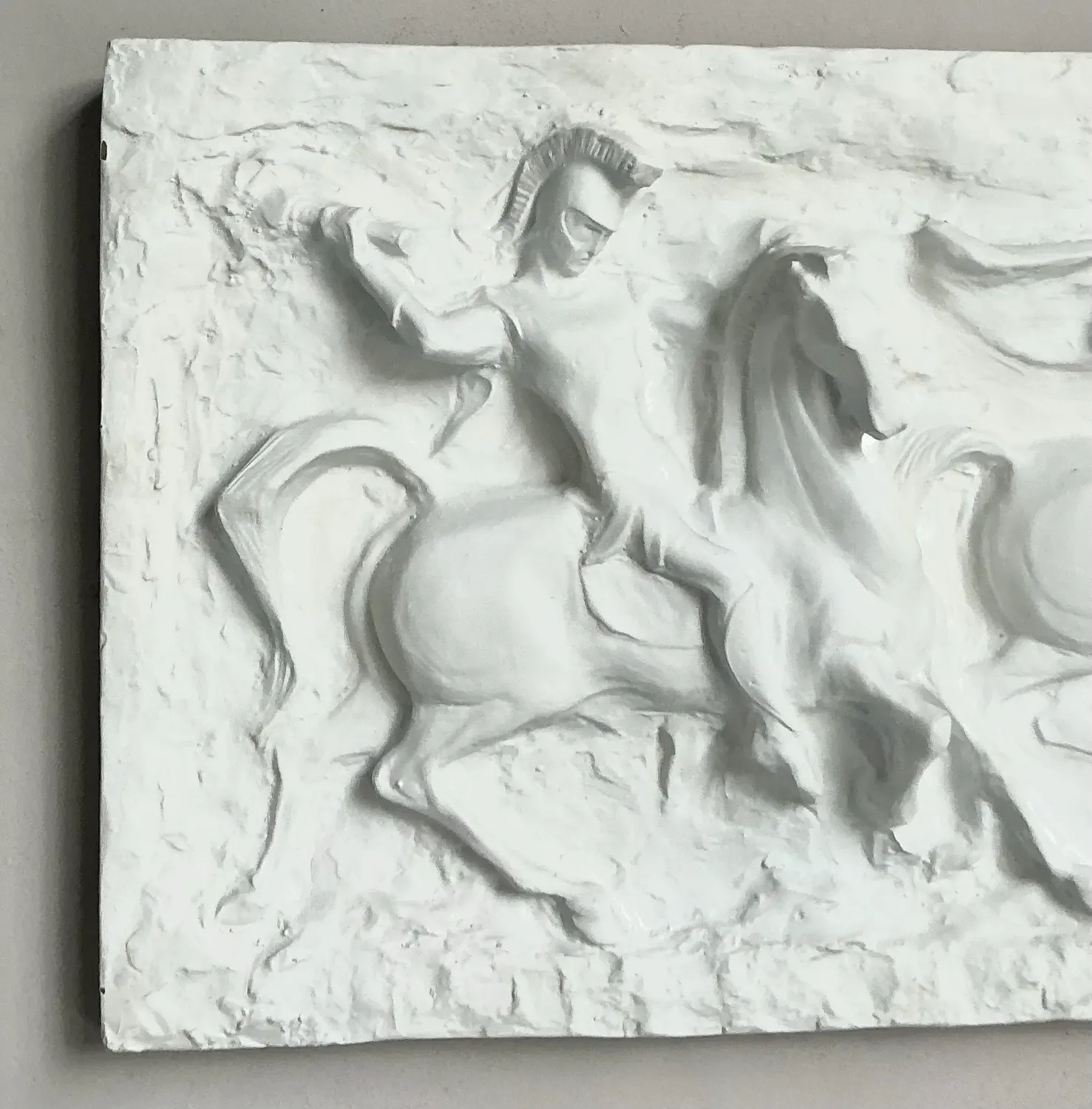 Vintage Mid-Century Modern Segura Painted Fiberglass Gladiator Wall Relief — additional photo 7
