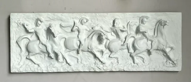Vintage Mid-Century Modern Segura Painted Fiberglass Gladiator Wall Relief — additional photo 8
