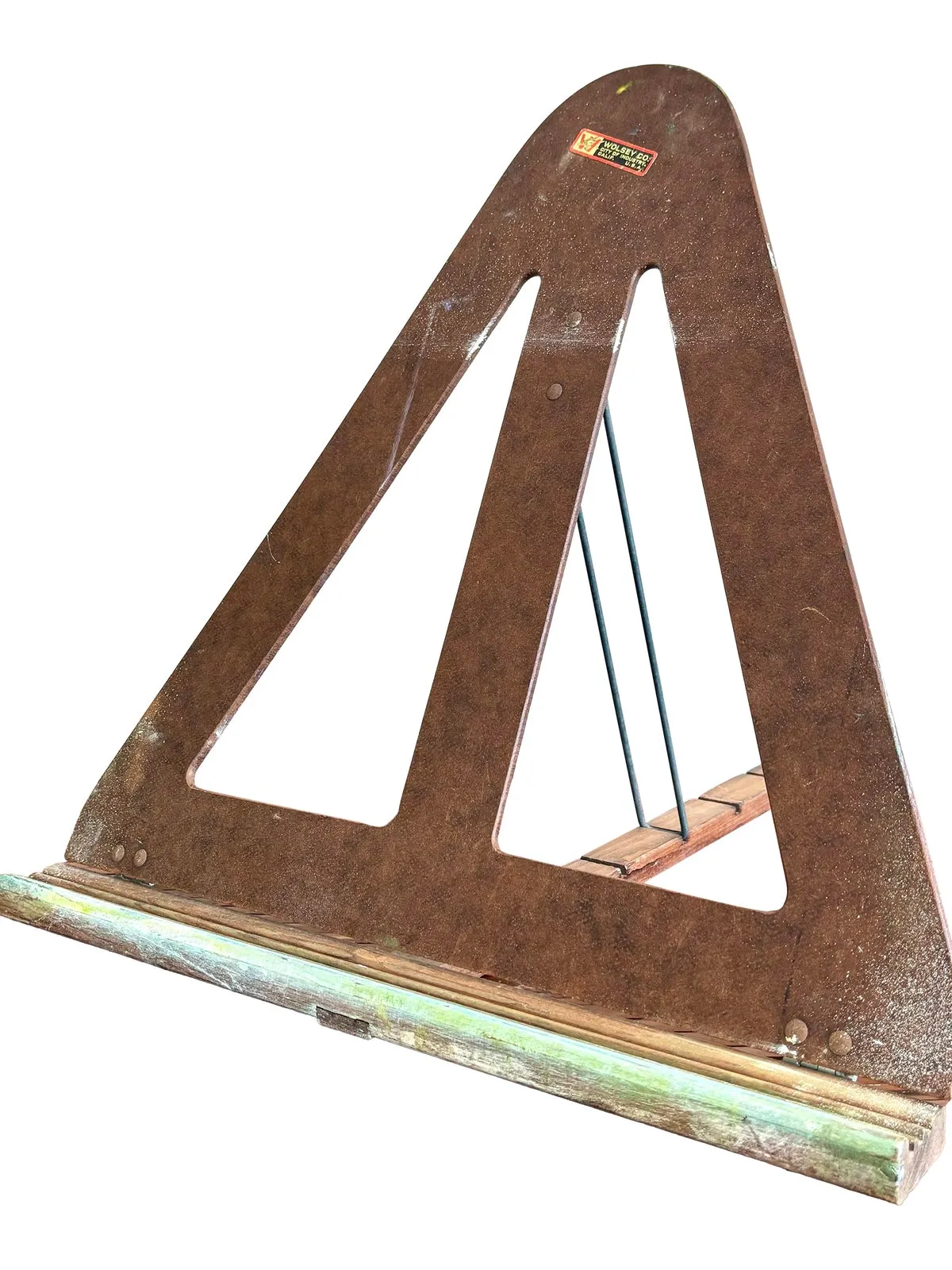 Vintage Mid-Century Modern Wolsey Masonite Table Top Easel - Angle view