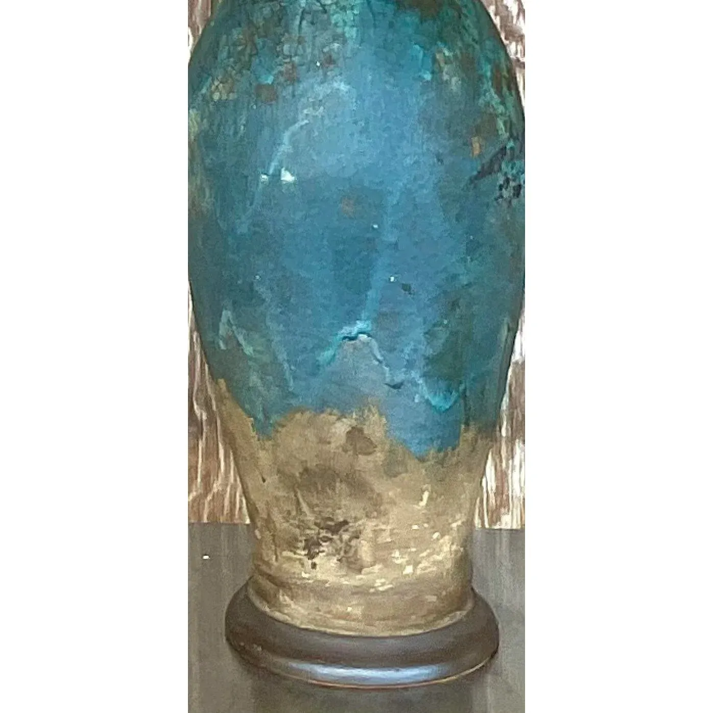 Vintage Midcentury Lava Glaze Table Lamp — additional photo 4