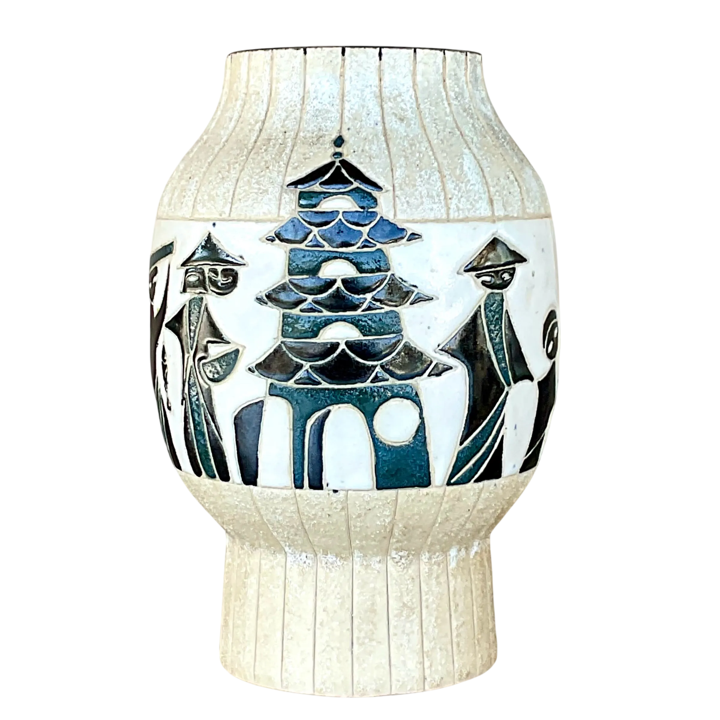 Vintage Midcentury Pagoda Ceramic Vase