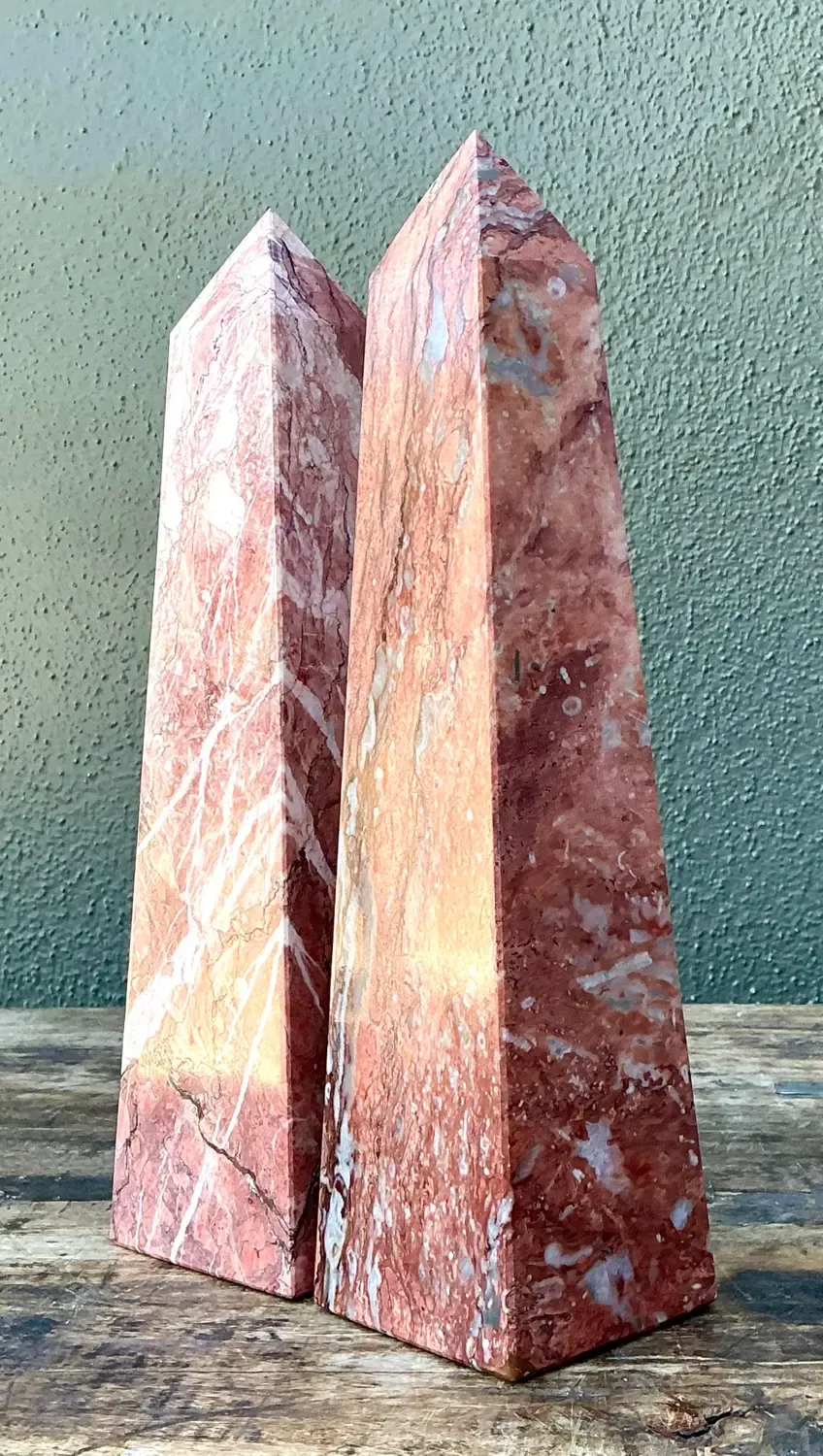 Vintage Minimalist Stone Obelisks - A Pair — additional photo 3