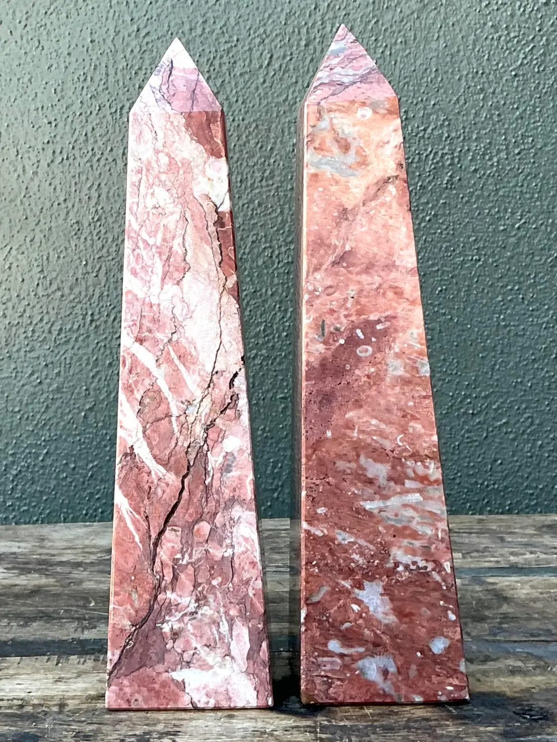 Vintage Minimalist Stone Obelisks - A Pair — additional photo 4