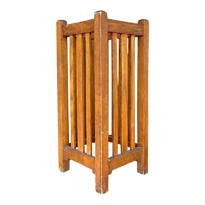 Vintage Mission Oak Umbrella Stand — additional photo 1