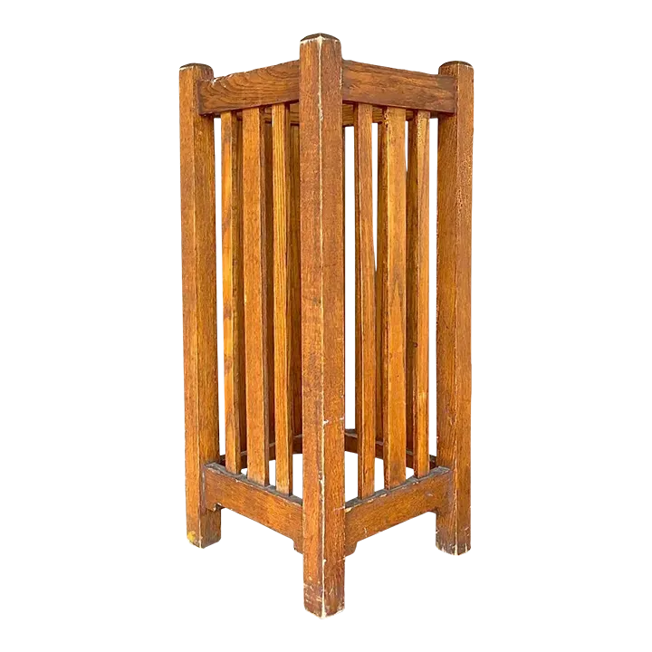 Vintage Mission Oak Umbrella Stand — additional photo 2