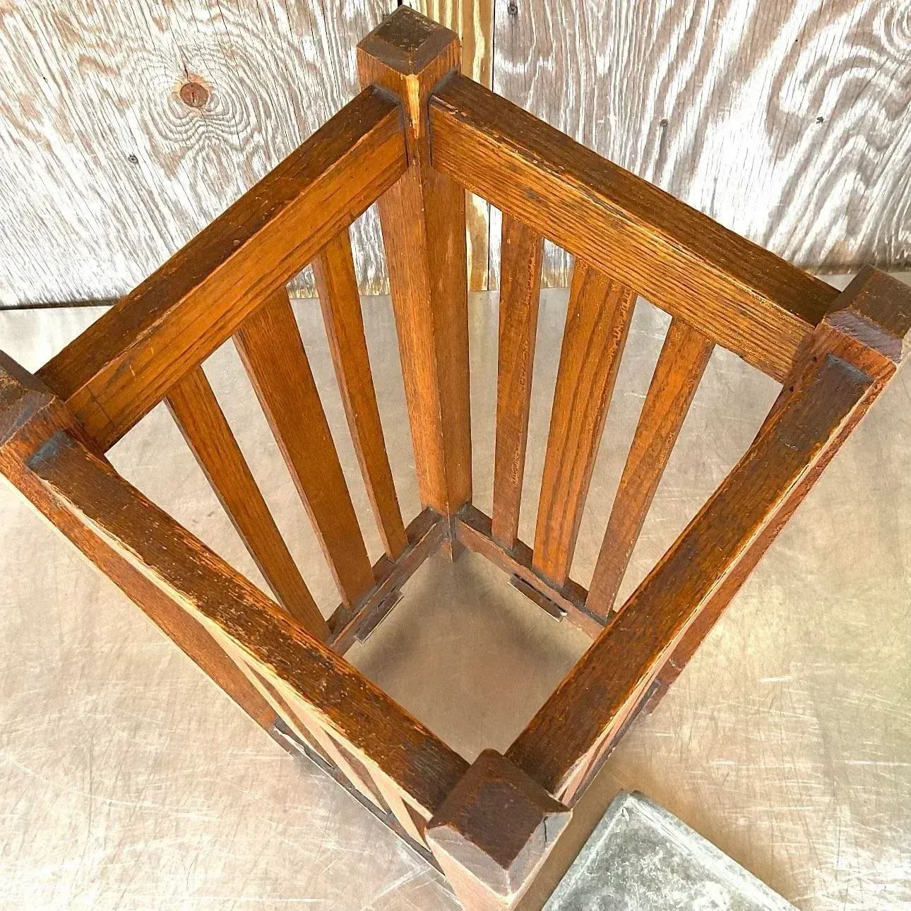 Vintage Mission Oak Umbrella Stand — additional photo 6