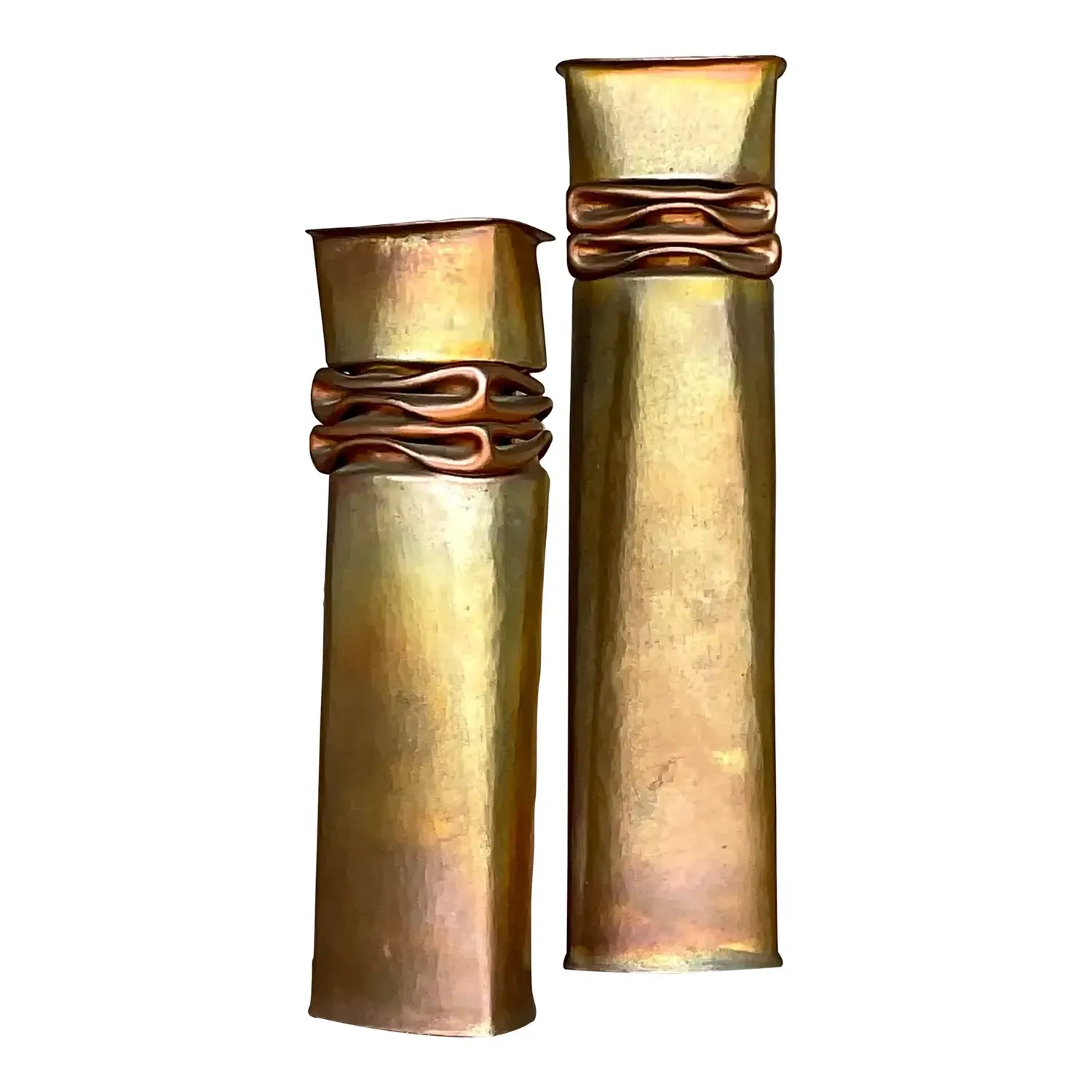 Vintage Thomas Roy Markusen Sculptural Metal Vases – Set of 2 — additional photo 8