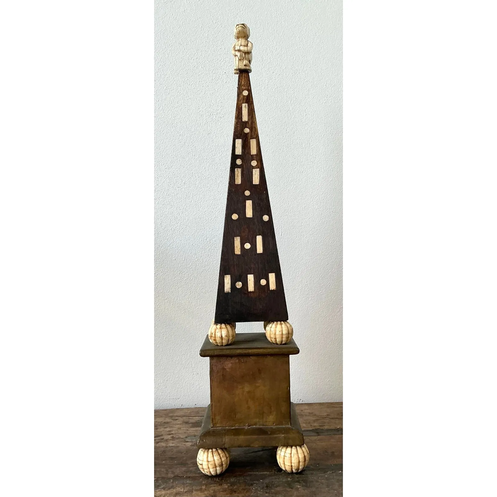 Vintage Monkey Inlay Obelisk — additional photo 2