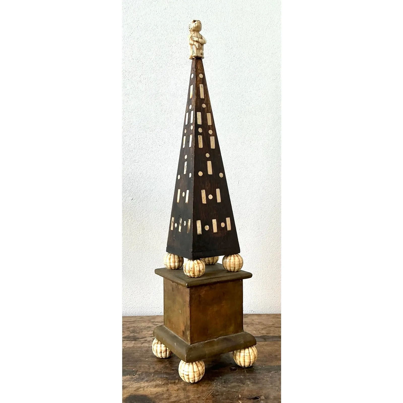 Vintage Monkey Inlay Obelisk — additional photo 4