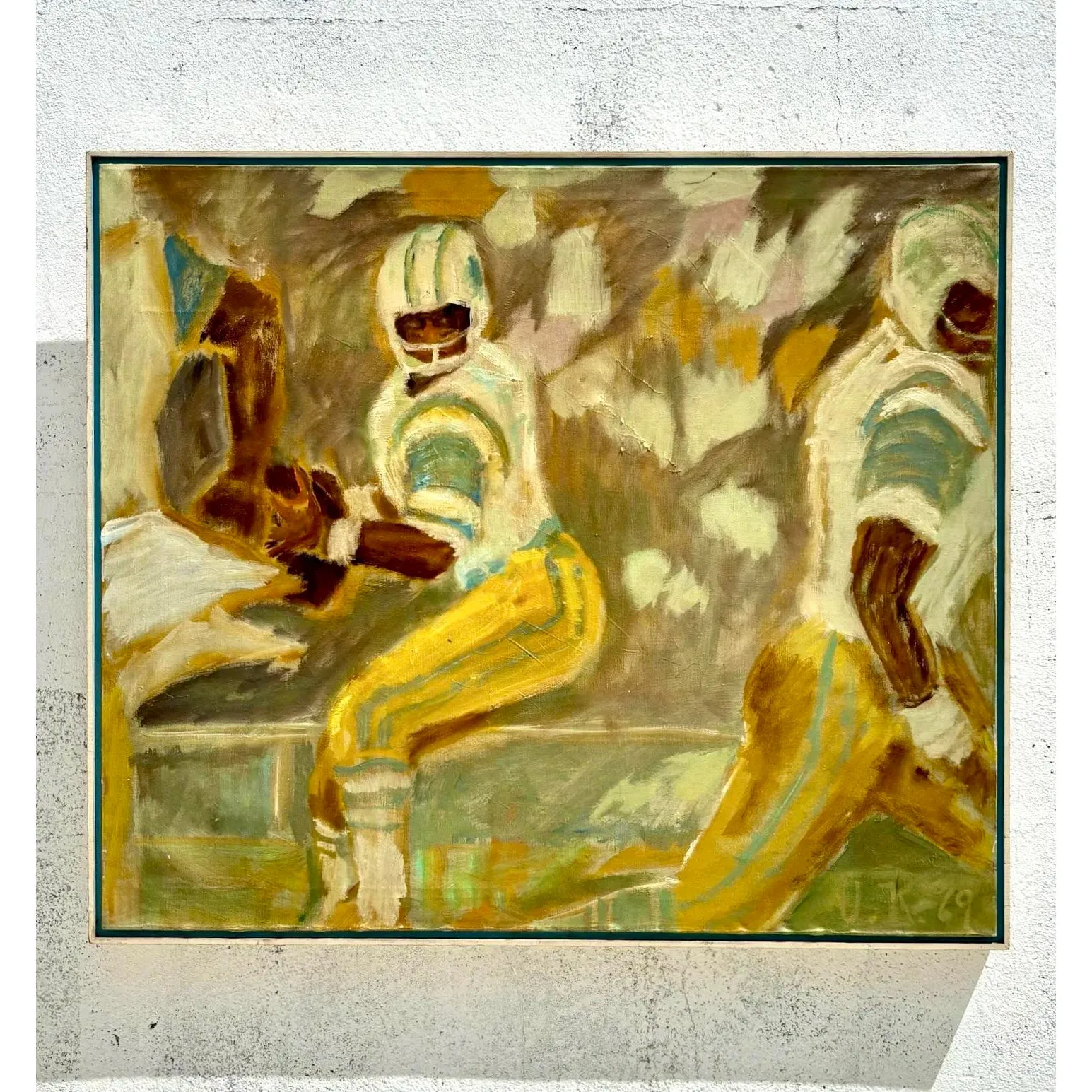 Vintage Monumental Abstract Expressionist Football Painting — additional photo 4