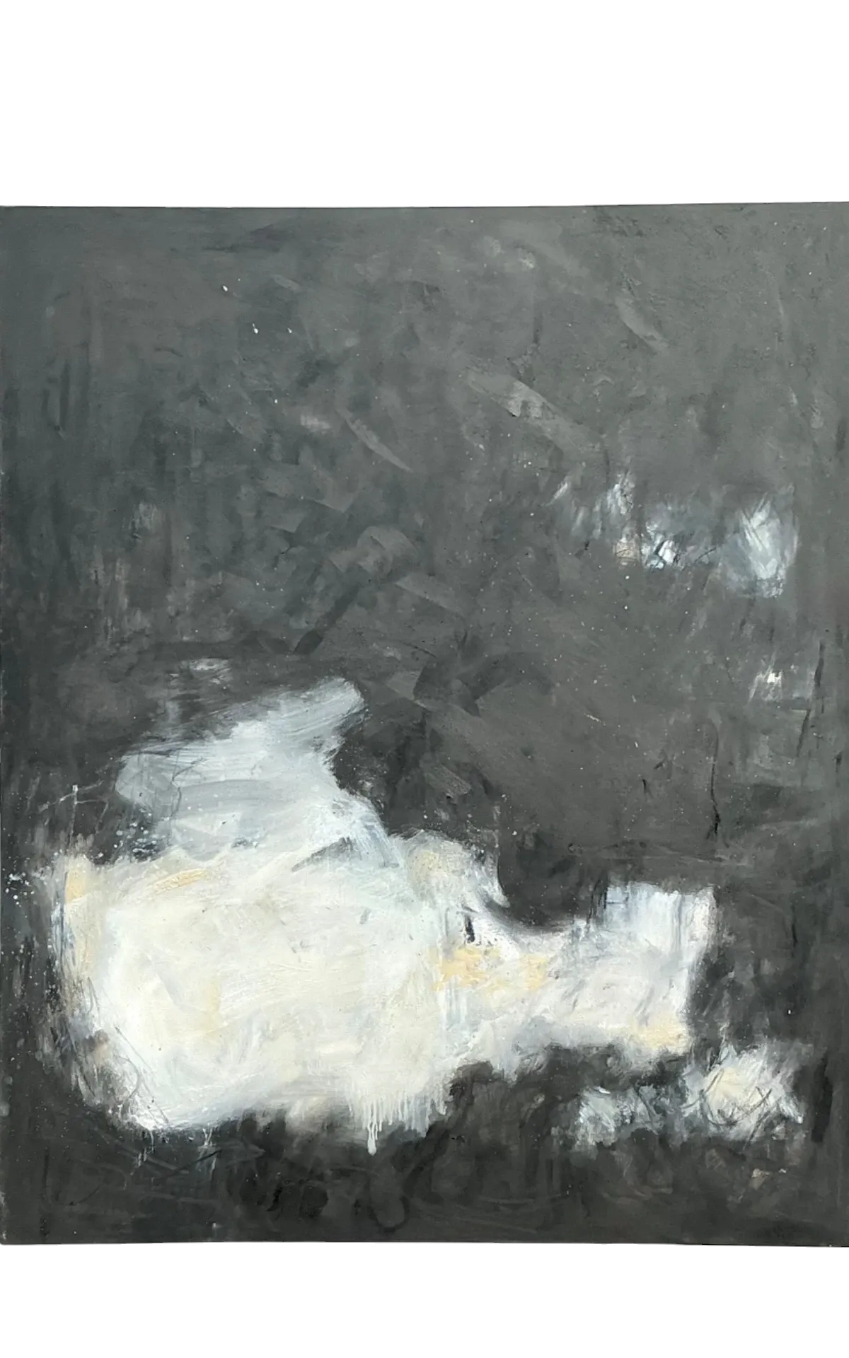 Vintage Monumental Abstract Oil On Canvas