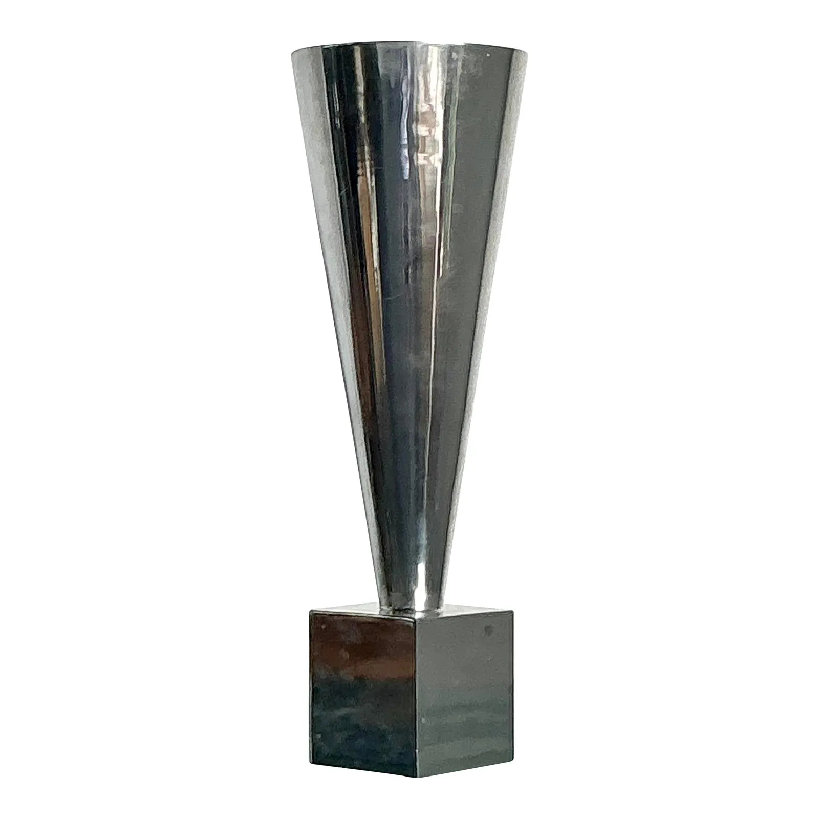 Vintage Monumental Az Cast Aluminum Cone Vase — additional photo 1