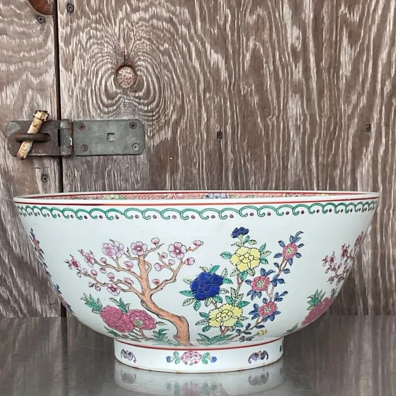 Vintage Monumental Boho Asian Bowl — additional photo 1