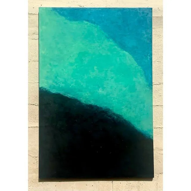 Vintage Monumental Boho Original Abstract Oil on Canvas — additional photo 1