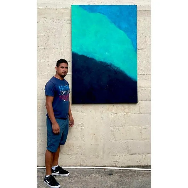 Vintage Monumental Boho Original Abstract Oil on Canvas — additional photo 3