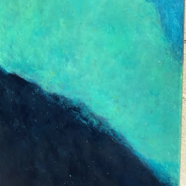 Vintage Monumental Boho Original Abstract Oil on Canvas — additional photo 4
