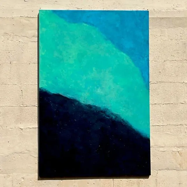 Vintage Monumental Boho Original Abstract Oil on Canvas — additional photo 5