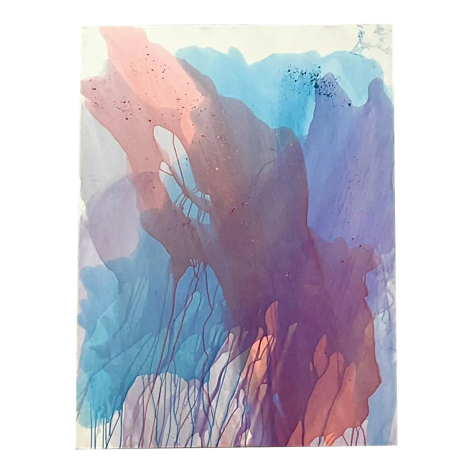 Vintage Monumental Boho Signed Original Abstract Oil Painting — additional photo 1
