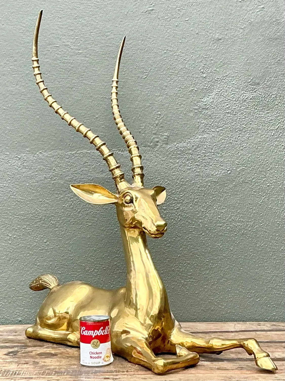 Vintage Monumental Brass Gazelle — additional photo 3