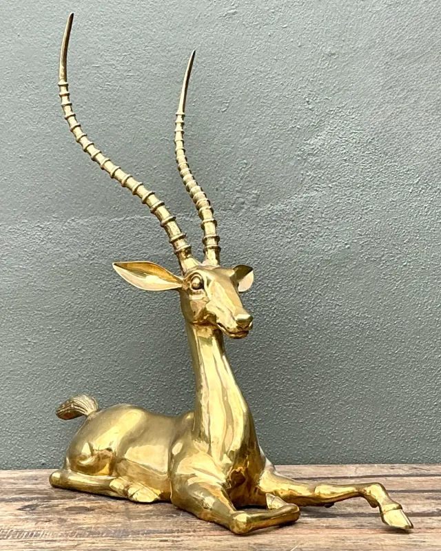 Vintage Monumental Brass Gazelle — additional photo 5