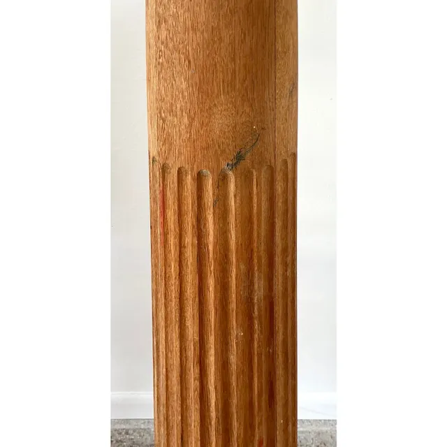 Vintage Monumental Carved Column Lamp With Dolce and Gabbana Paper Shade — additional photo 6