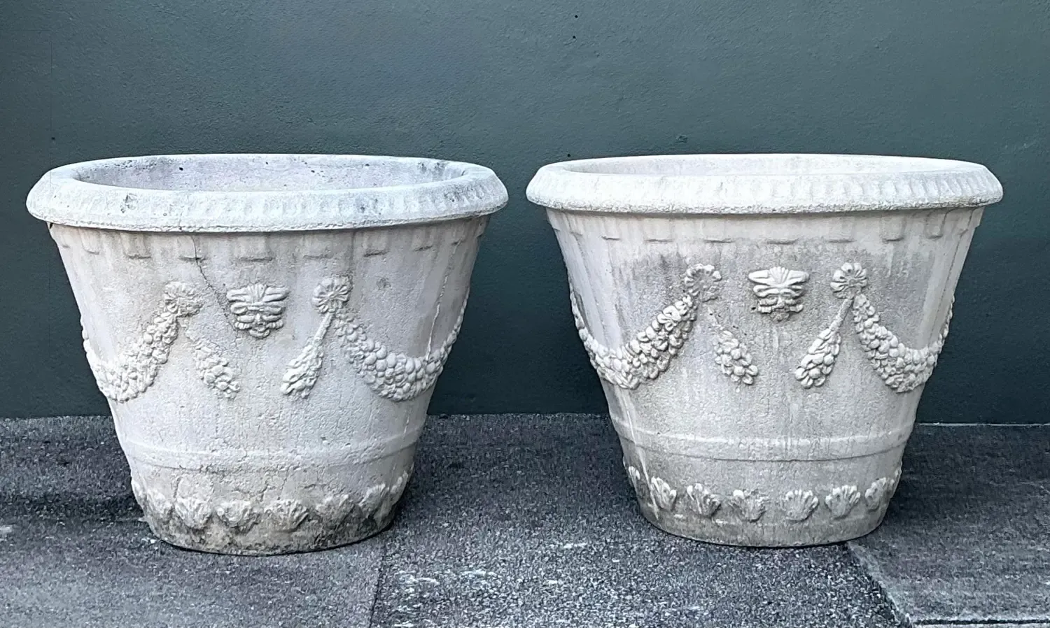Vintage Monumental Cast Concrete Planters — additional photo 7