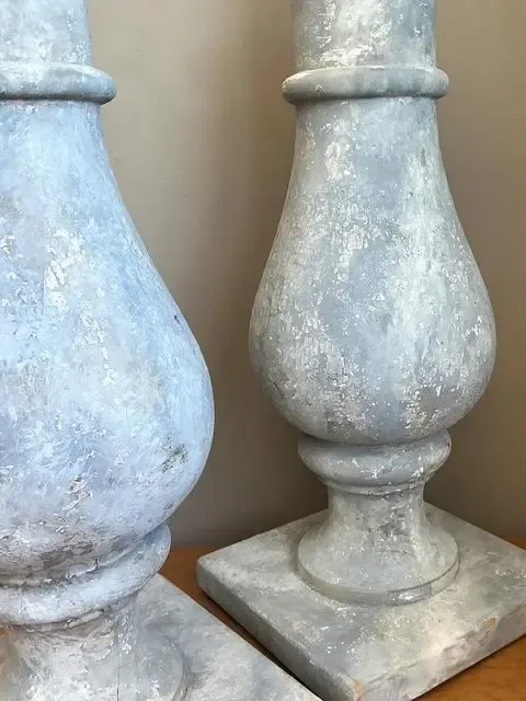 Vintage Monumental Faux Finished Balustrade Lamps - A Pair — additional photo 7