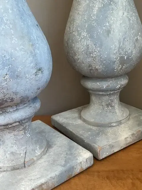Vintage Monumental Faux Finished Balustrade Lamps - A Pair — additional photo 8