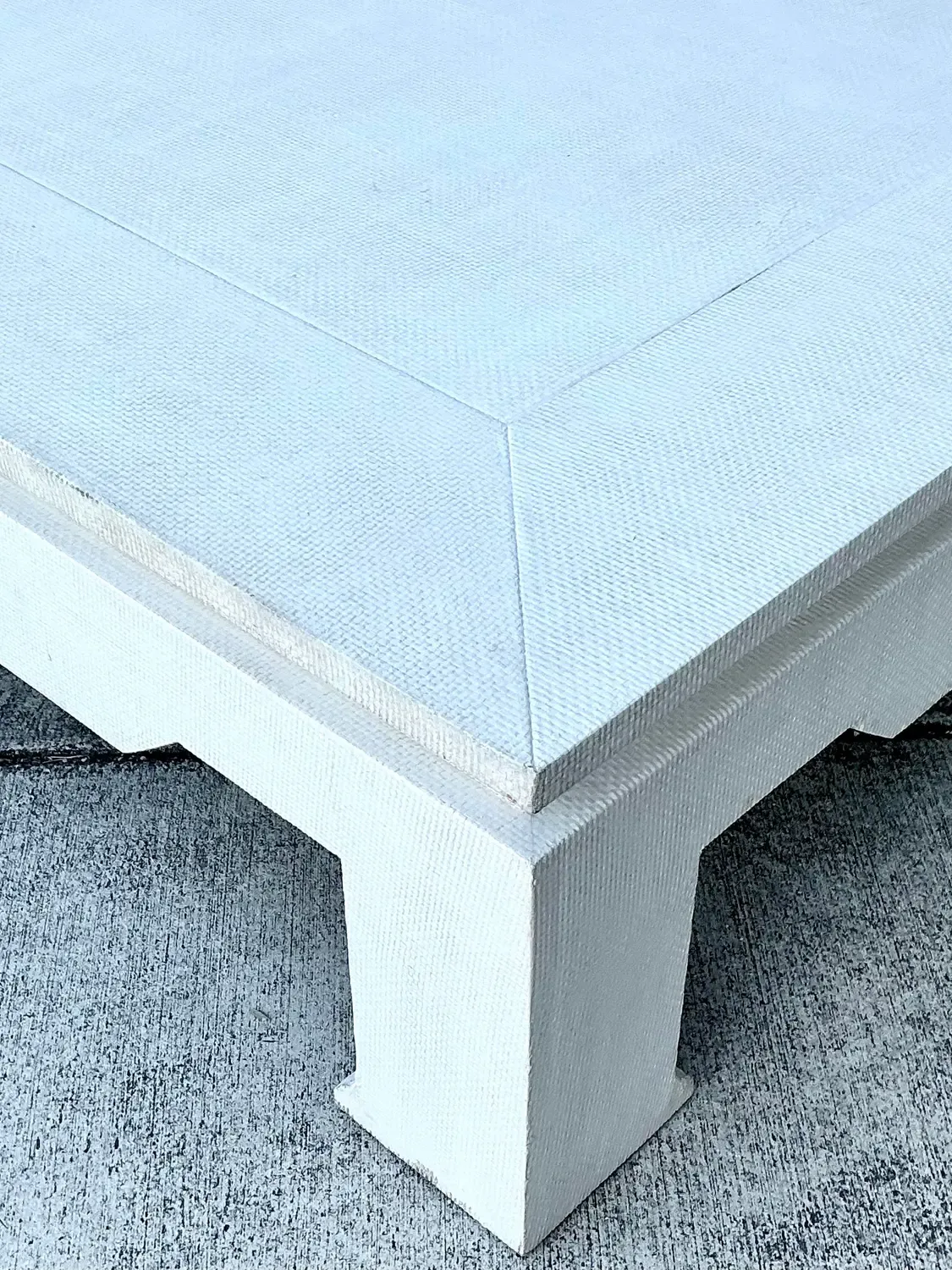 Vintage Monumental Grasscloth Coffee Table — additional photo 6