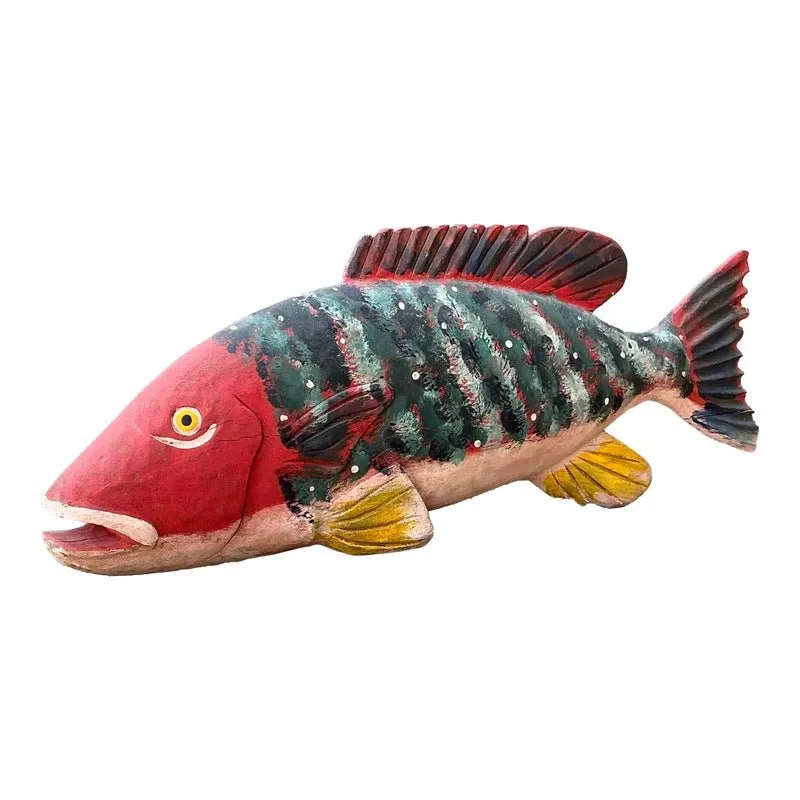 Vintage Monumental Hand Painted Fish — additional photo 1