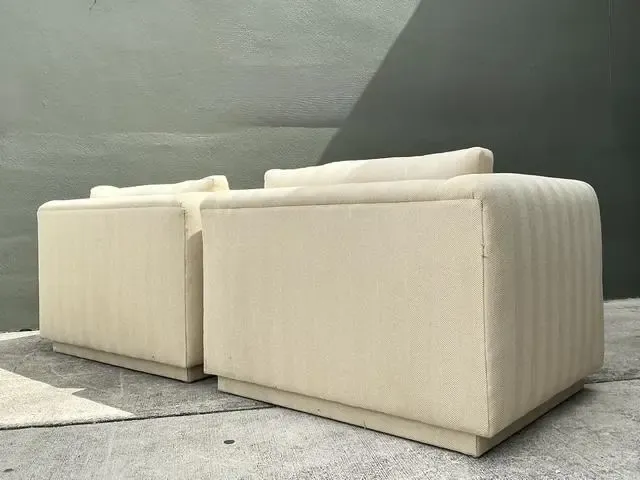 Vintage Monumental Lounge Chairs After Charles Pfister for Knoll — additional photo 2