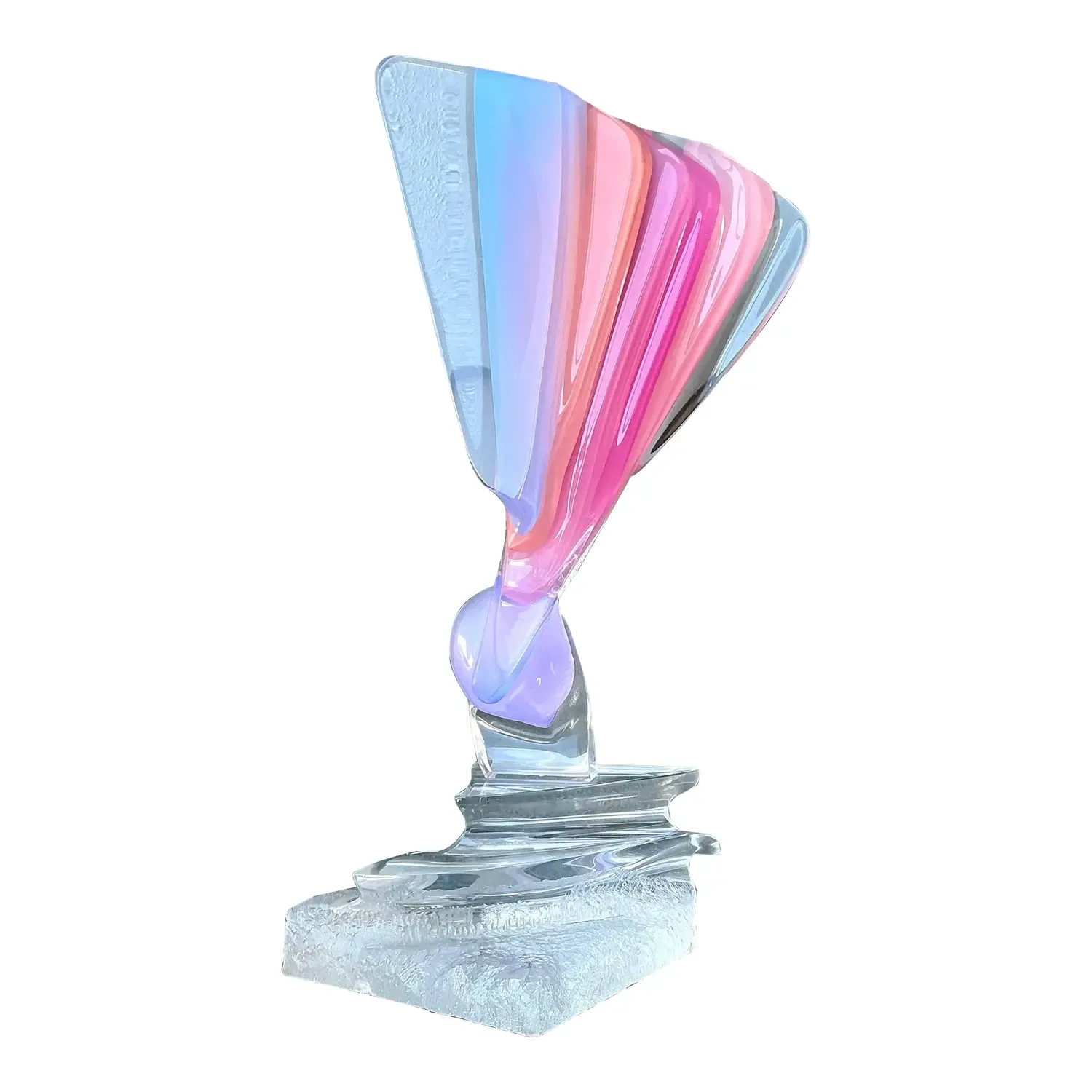 Vintage Monumental Lucite Fan Sculpture — additional photo 1