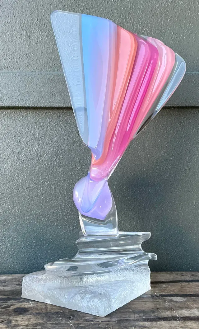 Vintage Monumental Lucite Fan Sculpture — additional photo 4