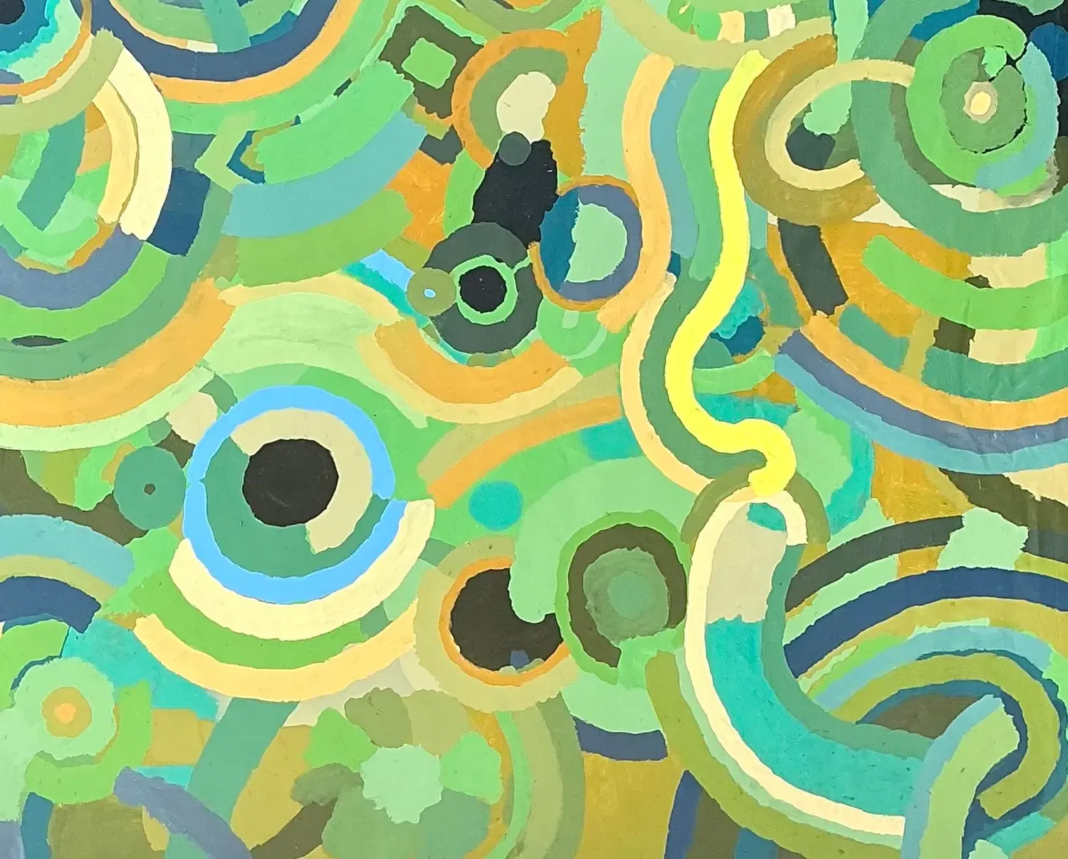 Vintage Monumental Original Abstract Oil on Canvas — additional photo 2