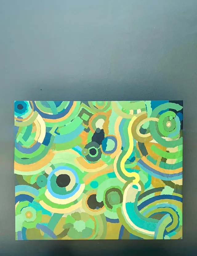 Vintage Monumental Original Abstract Oil on Canvas — additional photo 3