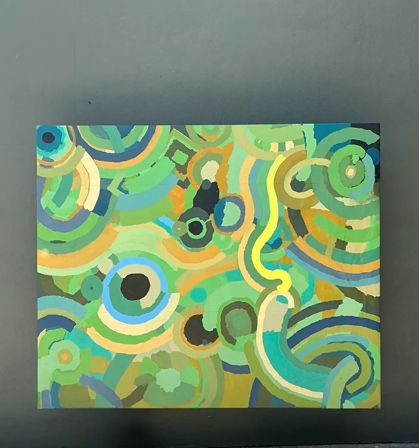 Vintage Monumental Original Abstract Oil on Canvas — additional photo 4