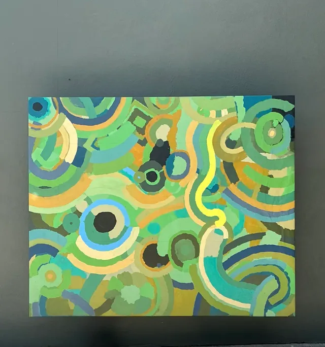 Vintage Monumental Original Abstract Oil on Canvas — additional photo 6