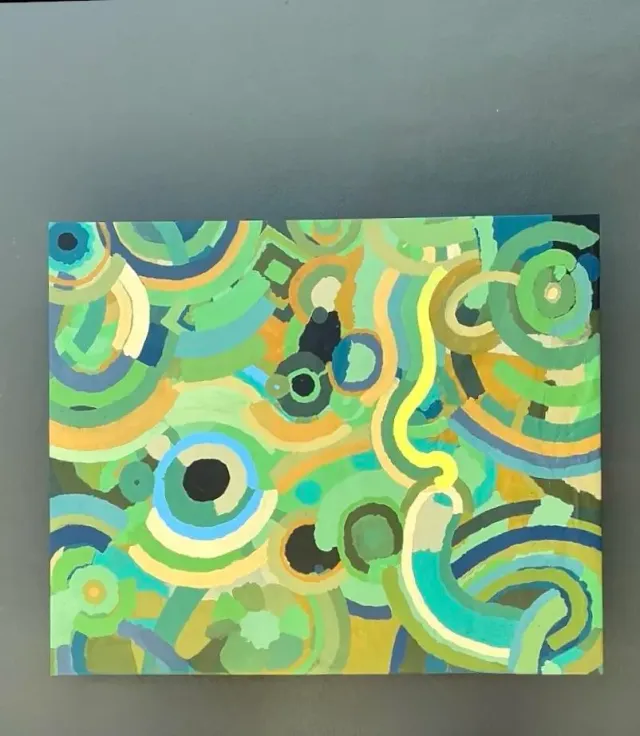 Vintage Monumental Original Abstract Oil on Canvas — additional photo 8