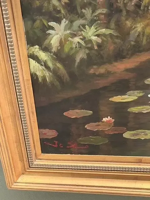 Vintage Monumental Original Everglades Oil Painting on Canvas — additional photo 4