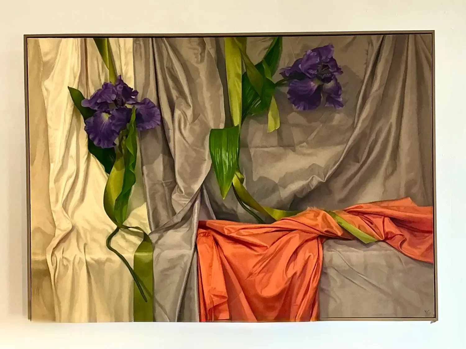 Vintage Monumental Original Oil Painting of Iris — additional photo 4