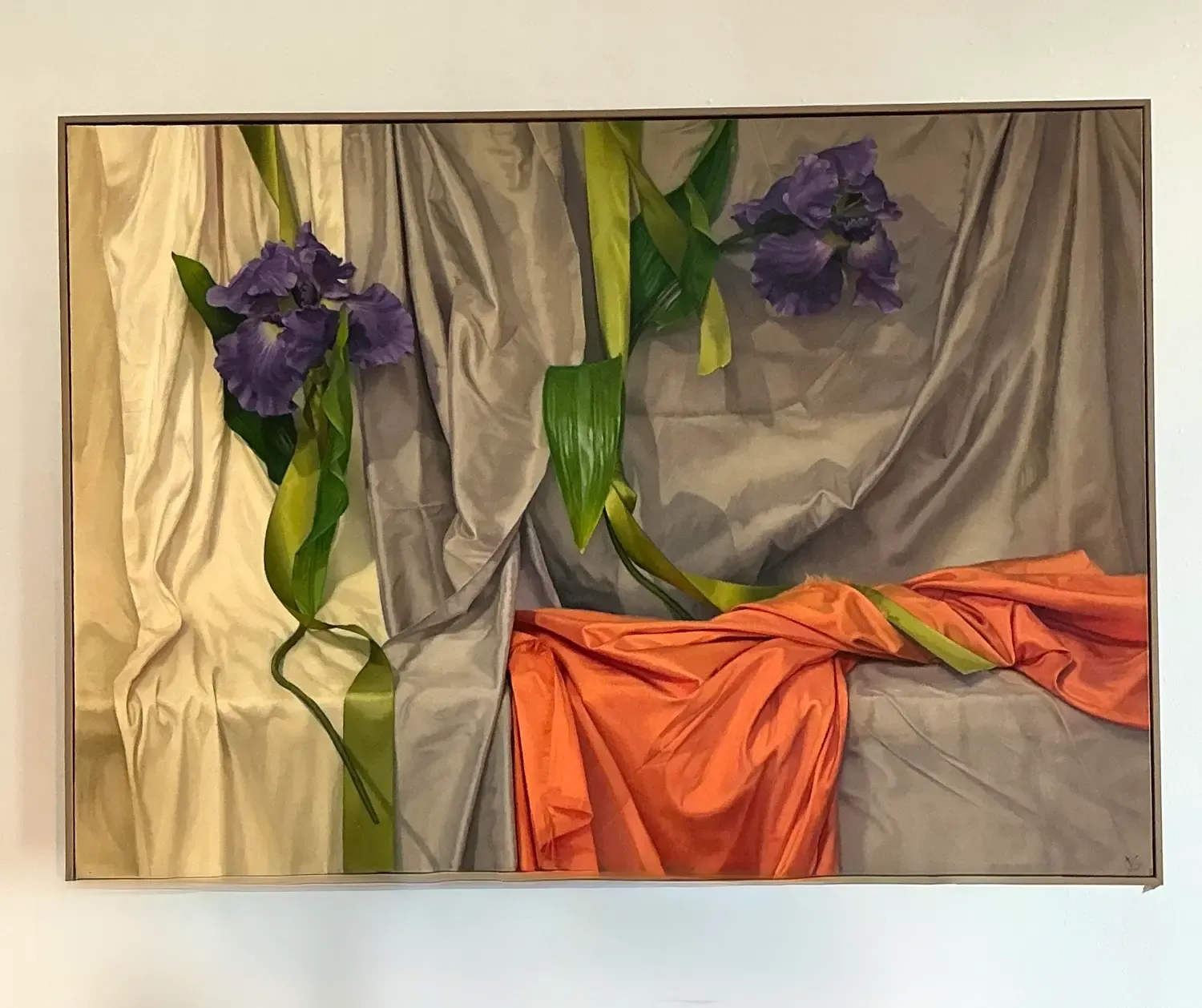 Vintage Monumental Original Oil Painting of Iris — additional photo 7
