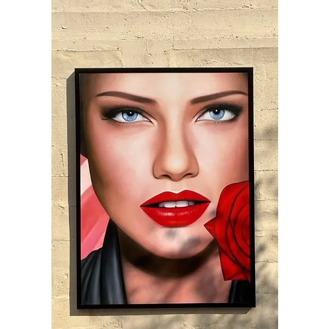 Vintage Monumental Original Oil Portrait on Canvas — additional photo 1