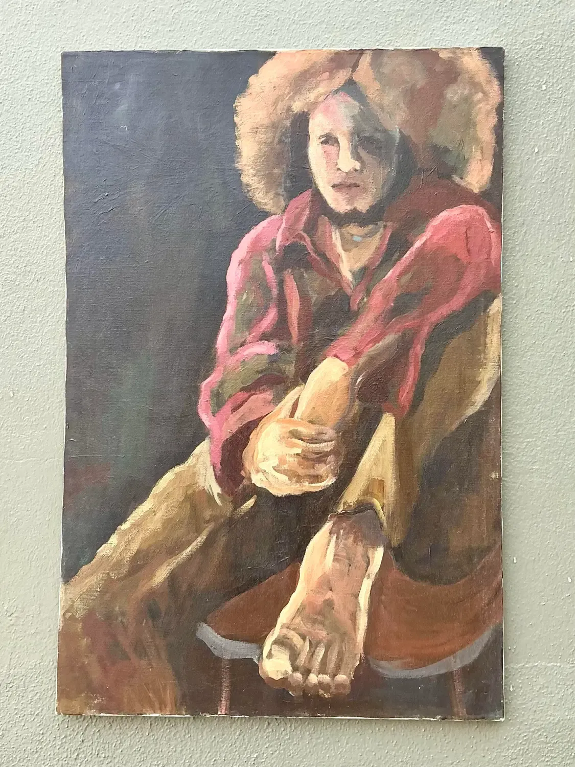 Vintage Monumental Original Portrait on Canvas — additional photo 5
