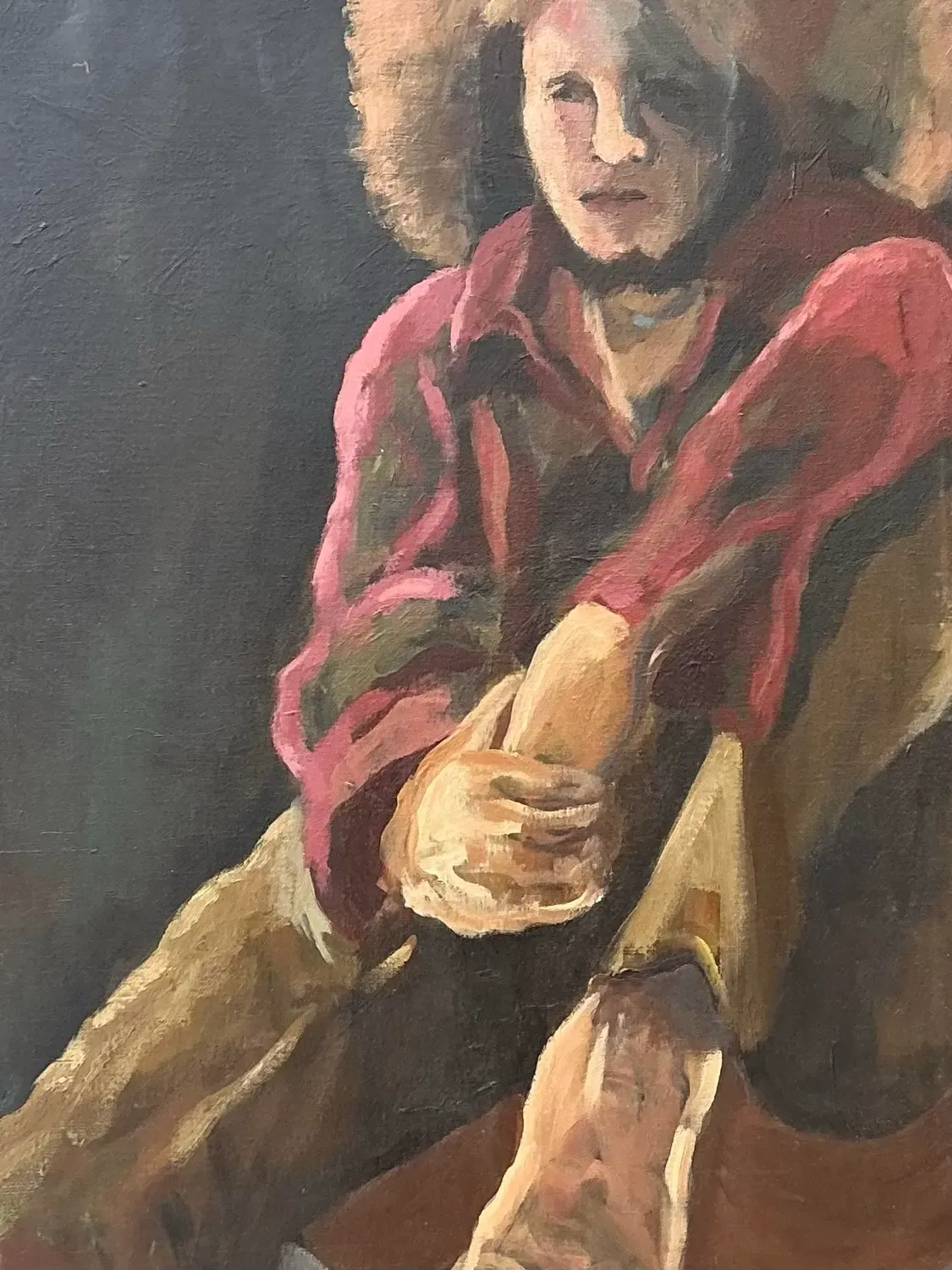 Vintage Monumental Original Portrait on Canvas — additional photo 6