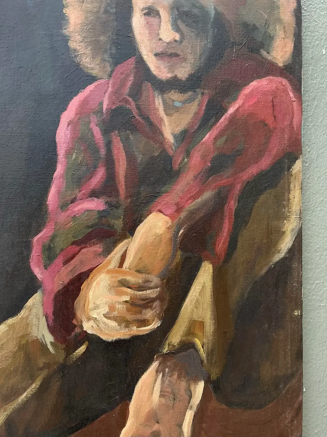 Vintage Monumental Original Portrait on Canvas — additional photo 7