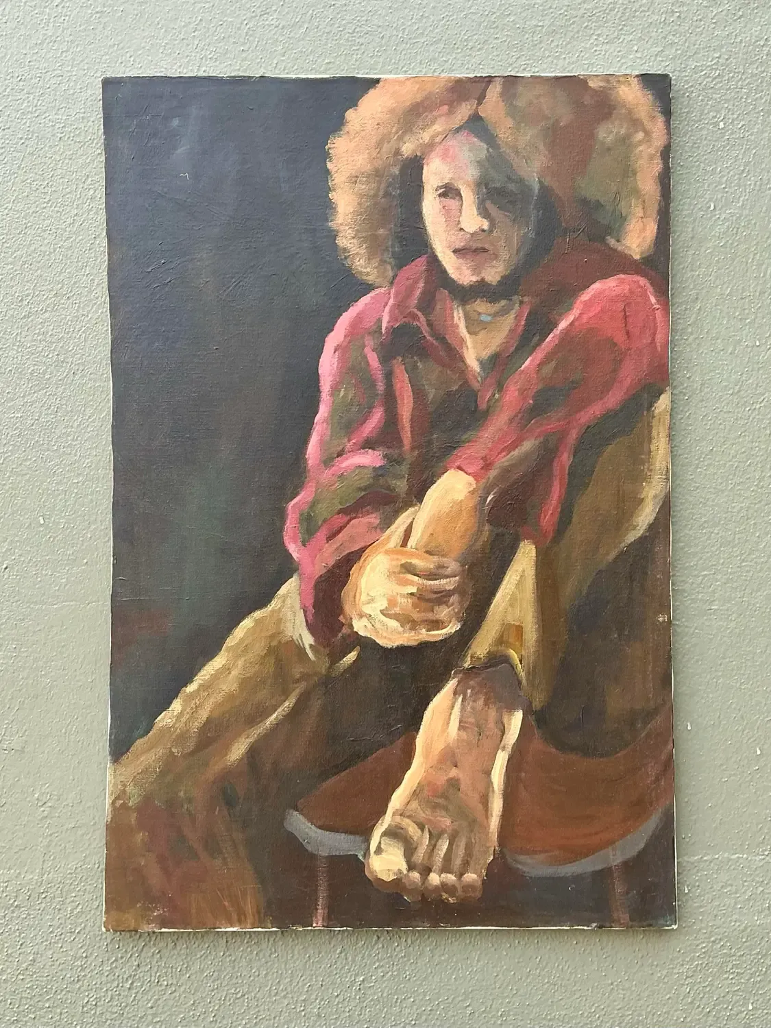 Vintage Monumental Original Portrait on Canvas — additional photo 8